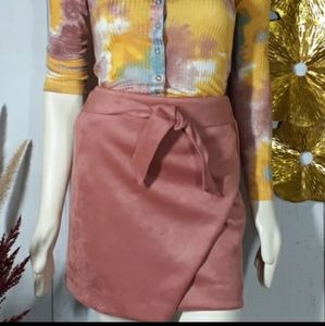 Loft Faux suede mini skirt